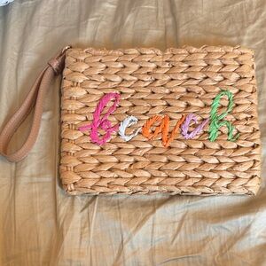 Time and Tru Woven Clutch with Colorful Embroidery